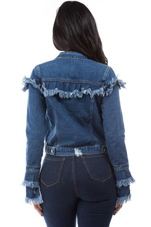 SO LOVELY DENIM JACKET - Jannah's Collection