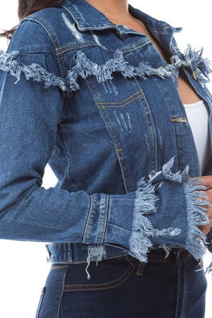 SO LOVELY DENIM JACKET - Jannah's Collection