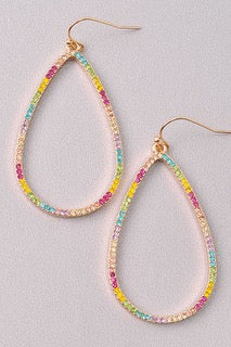 MULTICOLOR OVAL EARRINGS - Jannah's Collection