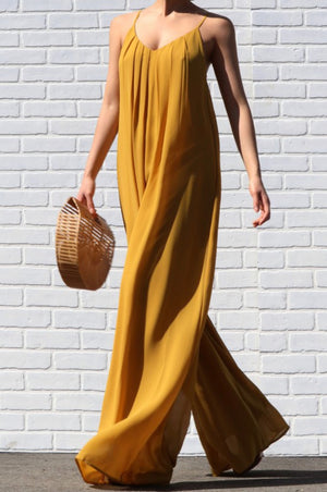 
                
                    Load image into Gallery viewer, VACAY SLAY JUMPSUIT &amp;quot;MUSTARD&amp;quot;
                
            