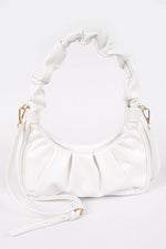SIMPLY RUCHED SHOULDER BAG "WHITE" - Jannah's Collection