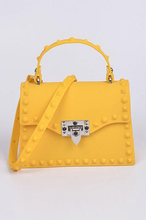 
                
                    Load image into Gallery viewer, SO SASSY STUDDED HANDBAG &amp;quot;DEEP YELLOW&amp;quot; - Jannah&amp;#39;s Collection
                
            