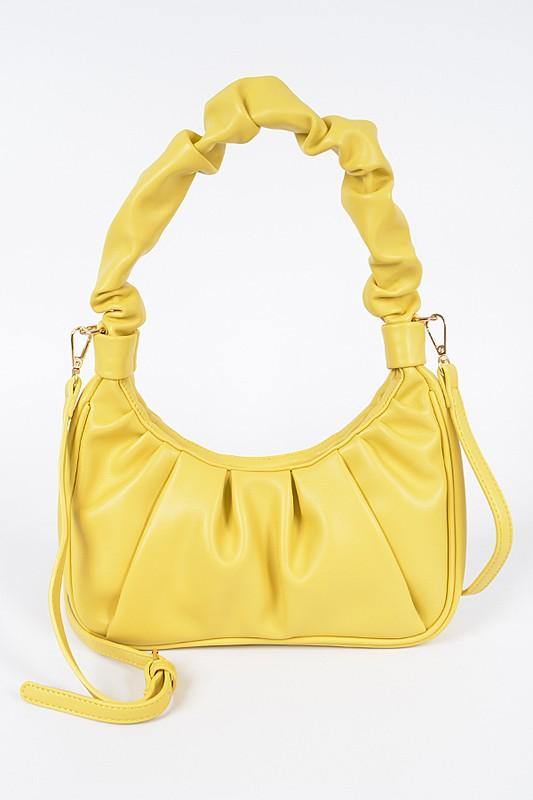 SIMPLY RUCHED SHOULDER BAG "YELLOW" - Jannah's Collection
