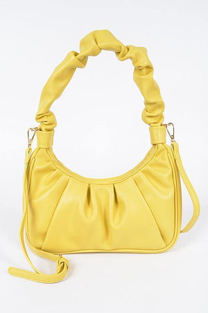 
                
                    Load image into Gallery viewer, SIMPLY RUCHED SHOULDER BAG &amp;quot;YELLOW&amp;quot; - Jannah&amp;#39;s Collection
                
            