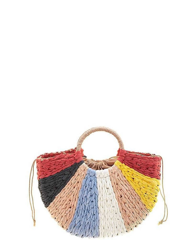 
                
                    Load image into Gallery viewer, MULTICOLORED STRAW TOTE
                
            